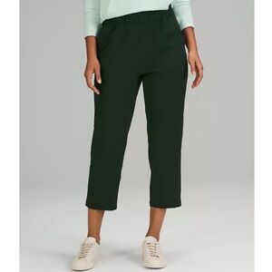 Lululemon Stretch Cropped Pants in Dark Green
